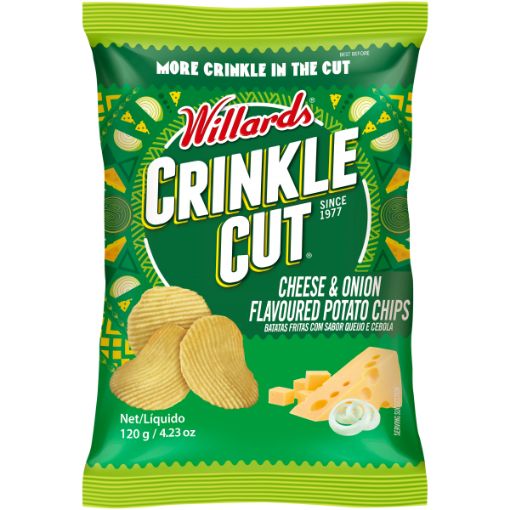 WILLARDS CHIPS CRINKLE CUT C/ONION 120G
