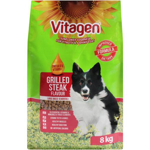 VITAGEN DOG FOOD STEAK 8KG