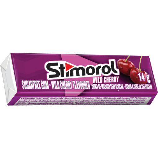 STIMOROL BUBBLE GUM CHEWING GUM WILD CHERRY