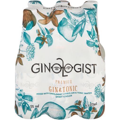 GINOLOGIST GIN & TONIC NRB 275ML x 6