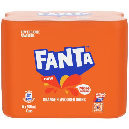 FANTA ORANGE CAN 300ML x 6