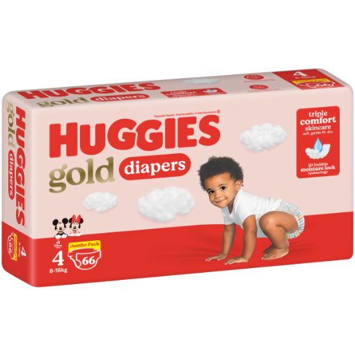 HUGGIES GOLD UNISEX JUMBO SIZE 4