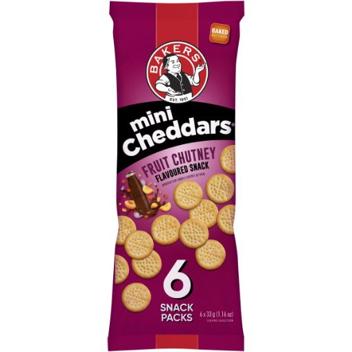 BAKERS MINI CHEDDAR FRUIT CHUTNEY 198G