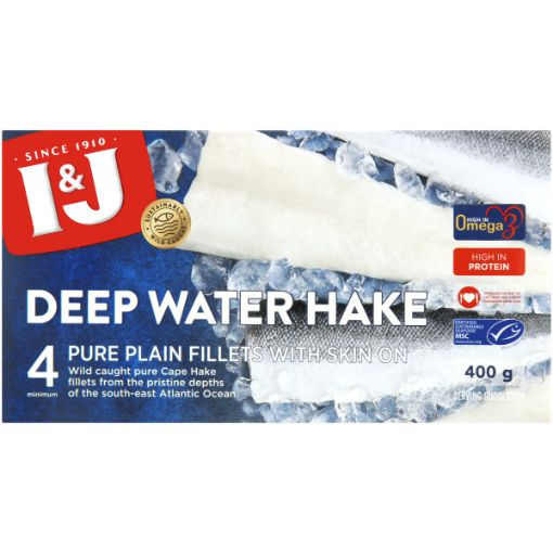 I&J DEEP WATER HAKE FILLETS 400G