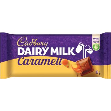 CADBURY D/MILK CHOCO SLAB CARAMEL 88G