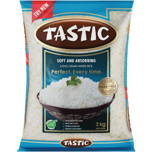 TASTIC RICE LONG GRAIN WHITE  S&ABSOR 2KG