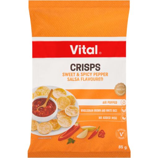 VITAL CRISPS SWT&SPICY PEPPER SALSA 85G