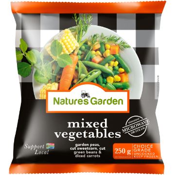 NATURES GARDEN MIXED VEGETABLES 250G