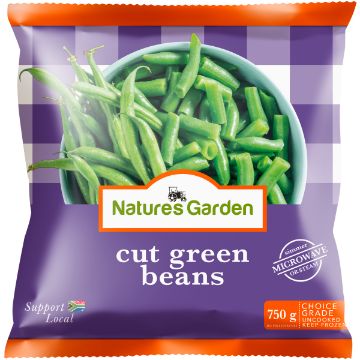 NATURES GARDEN F/VEG CUT GRN BEANS 750G