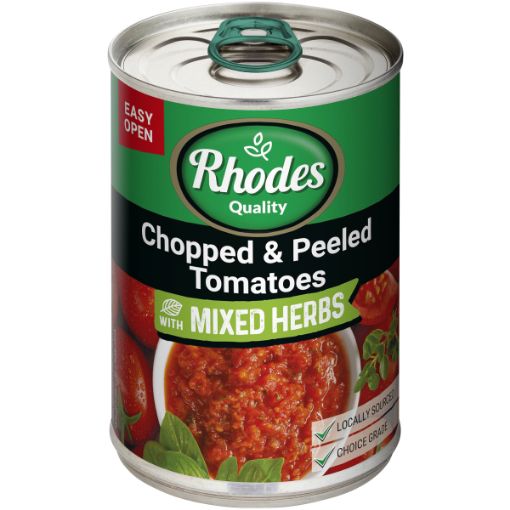 RHODES CHOPPED PEELED TOM W HERBS 410G