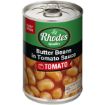 RHODES BUTTER BEANS IN TOM/SAUCE 400G