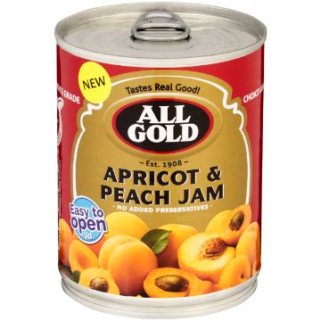 ALL GOLD APRICOT & PEACH JAM 450G