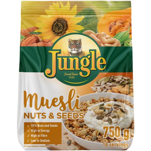 JUNGLE MUESLI NUTS & SEEDS 750G