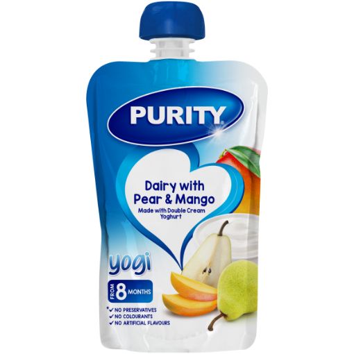 PURITY PUREED YOGHURT PEAR & MANGO 110ML