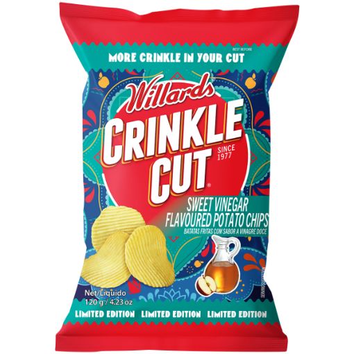 WILLARDS CHIPS CRINKLE CUT SWT VIN 120G