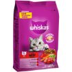 WHISKAS DRY ADULT CAT FOOD BEEF 500G