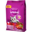 WHISKAS DRY ADULT CAT FOOD BEEF 500G