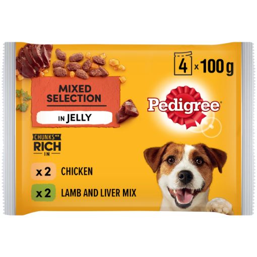 PEDIGREE DOG FOOD MULTIPK CHIC&LAMB IN JELLY