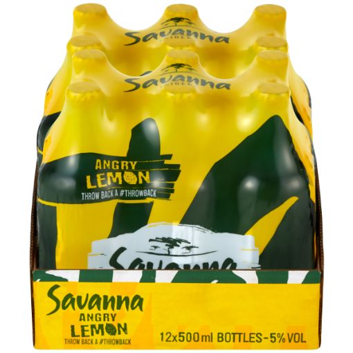 SAVANNA ANGRY LEMON 500ML x 12