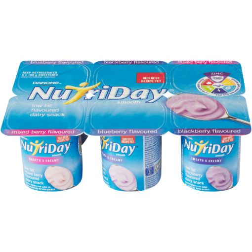 DANONE YOGHURT NUTRIDAY L/F SM BERRY MEDLEY