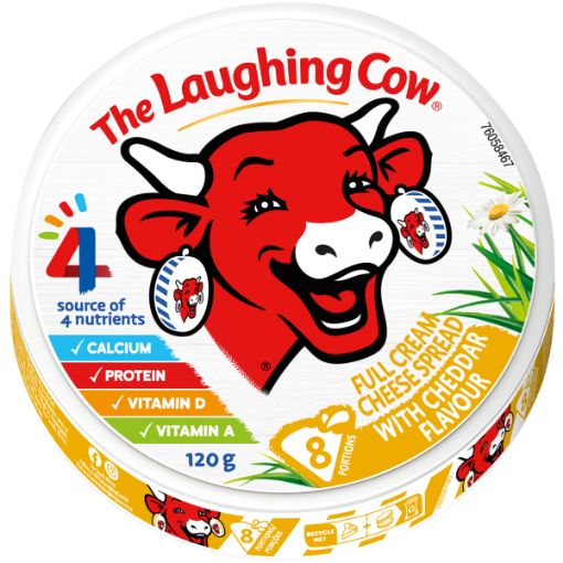 THE LAUGHING COW CHEDDAR WEDGES 120G