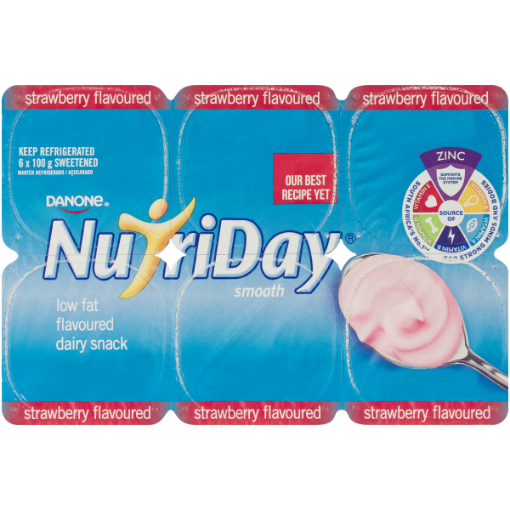 DANONE YOGHURT NUTRIDAY L/F SM STRWBRRY  1 x EACH