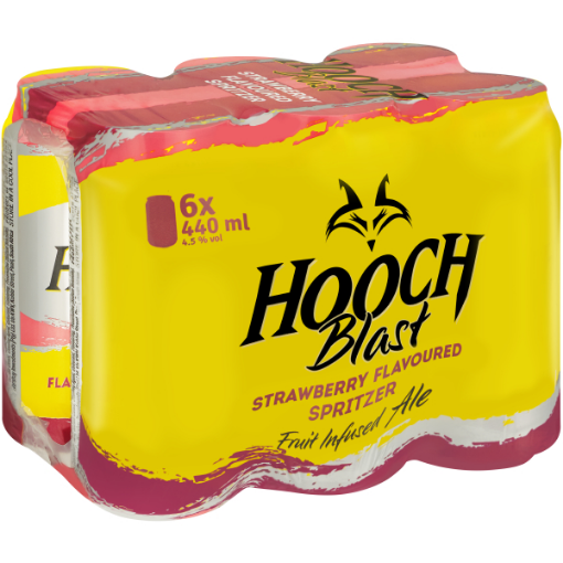 HOOCH BLAST CAN STRAWBERRY  6 x 440ML x 6