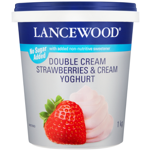LANCEWOOD YOGHURT D/C YOG S/BERRY&CREAM  1 x 1KG