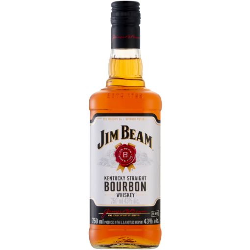 JIM BEAM WHITE BOURBON  1 x 750ML
