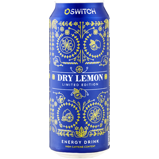 SWITCH ENERGY DRINK DRY LEMON  1 x 500ML