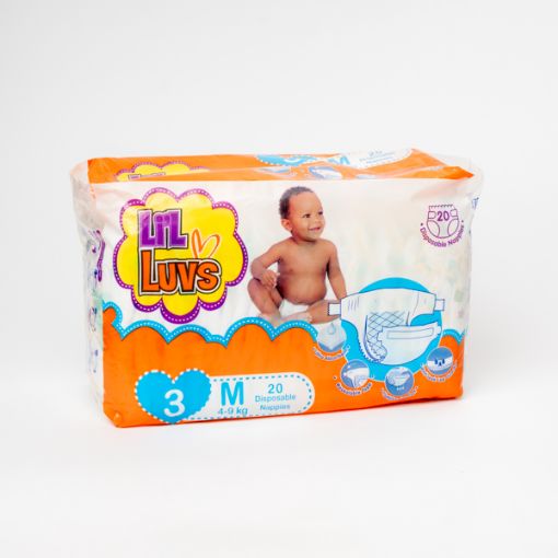 LIL LUVS NAPPIES MEDIUM  1 x 50`S