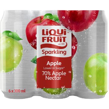 LIQUI-FRUIT L/L FRUIT JUICE APPLE NCTR  6 x 300ML x 6